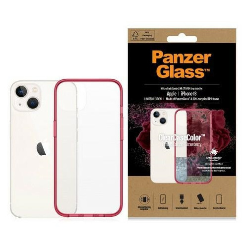 Hurtownia PanzerGlass - 5711724003356 - PZG79 - Etui PanzerGlass ClearCase Apple iPhone 13 Antibacterial Military grade Strawberry 0335 - B2B homescreen