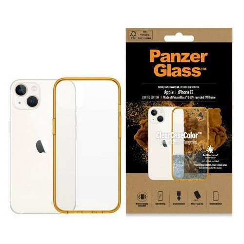 Hurtownia PanzerGlass - 5711724003332 - PZG80 - Etui PanzerGlass ClearCase Apple iPhone 13 Antibacterial Military grade Tangerine 0333 - B2B homescreen