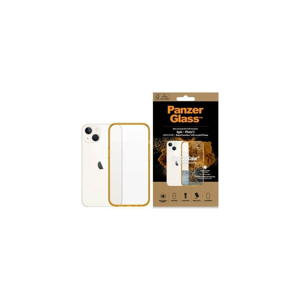 Hurtownia GSM - Etui PanzerGlass ClearCase Apple iPhone 13 Antibakteriális Hadiszintű Mandarin 0333 - PZG80 - {ean13} - Hurt