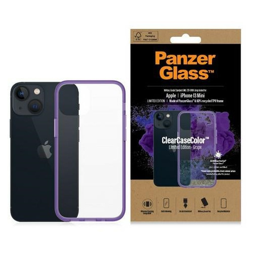 Hurtownia PanzerGlass - 5711724003271 - PZG83 - Etui PanzerGlass ClearCase Apple iPhone 13 mini Antibacterial Military grade Grape 0327 - B2B homescreen