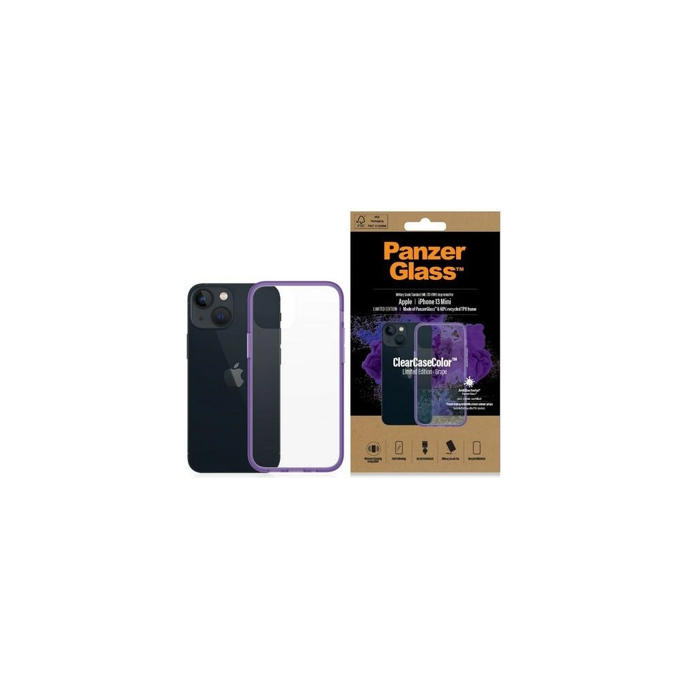 Hurtownia GSM - Etui PanzerGlass ClearCase Apple iPhone 13 mini Antibakteriális katonai minőségű Szőlő 0327 - PZG83 - {ean13} - Hurt