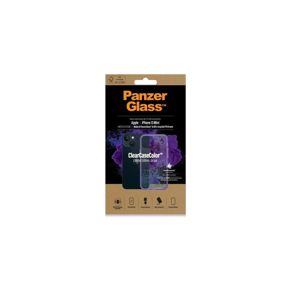 Hurtownia GSM - Etui PanzerGlass ClearCase Apple iPhone 13 mini Antibakteriális katonai minőségű Szőlő 0327 - PZG83 - {ean13} - Hurt