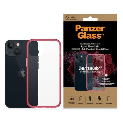PanzerGlass Distributor - 5711724003301 - PZG85 - PanzerGlass ClearCase Apple iPhone 13 mini Antibacterial Military grade Strawberry 0330 - B2B homescreen