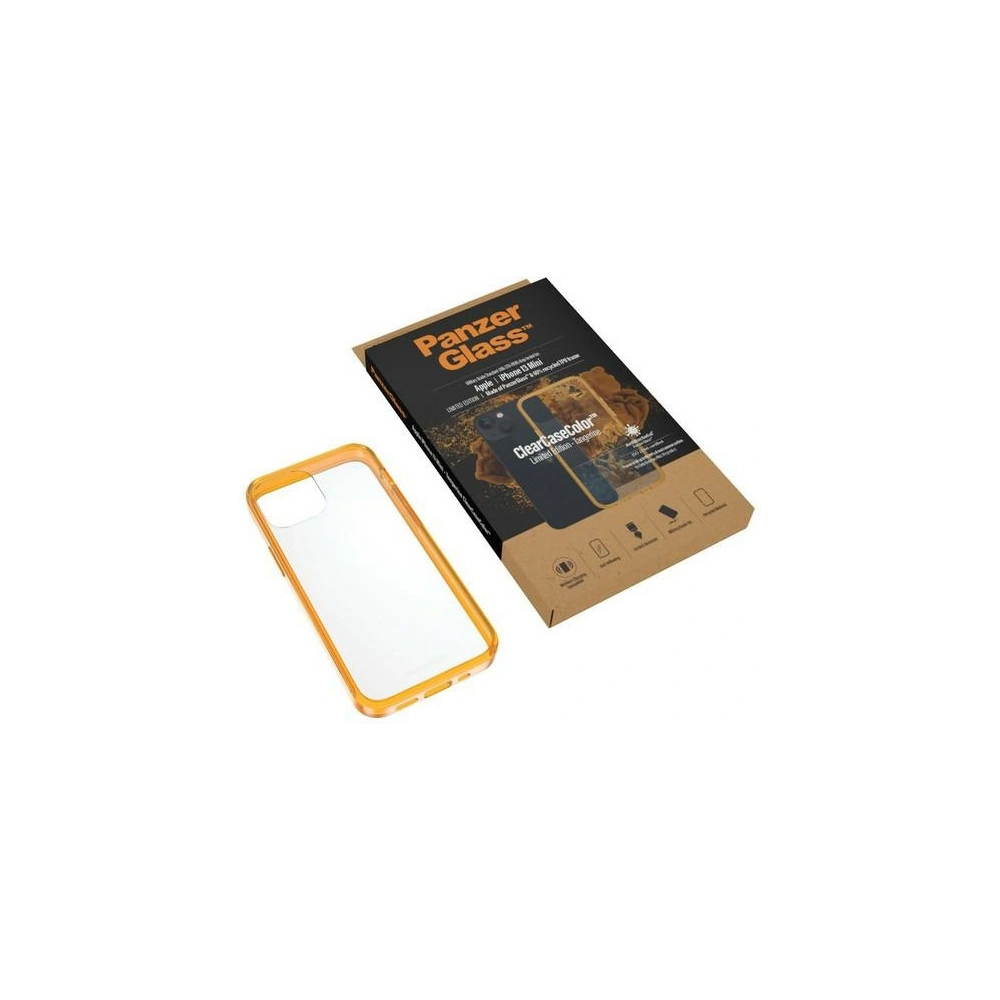 Hurtownia GSM - Etui PanzerGlass ClearCase Apple iPhone 13 mini Antibakteriális Katonai minőségű Tangerine 0328 - PZG86 - {ean13} - Hurt