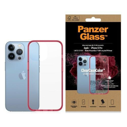 Hurtownia PanzerGlass - 5711724003400 - PZG89 - Etui PanzerGlass ClearCase Apple iPhone 13 Pro Antibacterial Military grade Strawberry 0340 - B2B homescreen