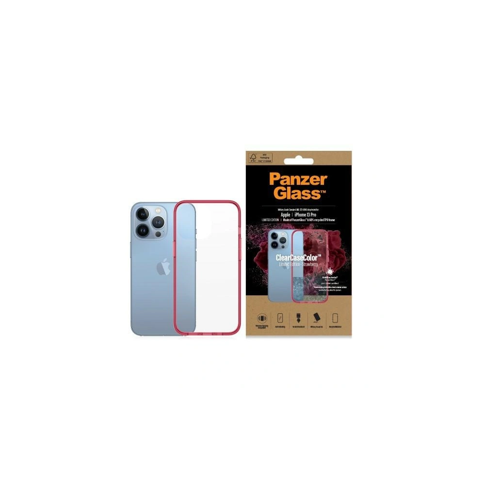 Hurtownia GSM - Etui PanzerGlass ClearCase Apple iPhone 13 Pro Antibakteriális Katonai minőségű Eper 0340 - PZG89 - {ean13} - Hurt