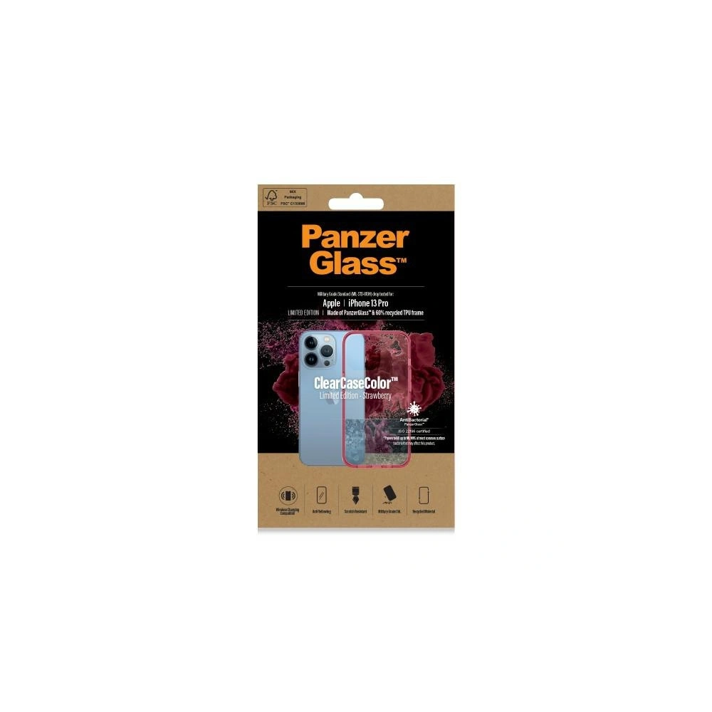 Hurtownia GSM - Etui PanzerGlass ClearCase Apple iPhone 13 Pro antibakteriell Militärqualität Erdbeere 0340 - PZG89 - {ean13} - Hurt