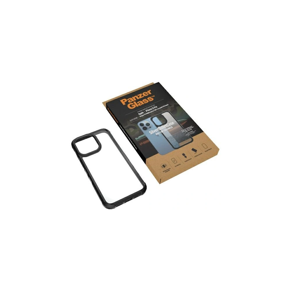 Wholesale PanzerGlass ClearCase Apple iPhone 13 Pro black Antibacterial Military grade SilverBullet 0324 - PZG90 - {ean13} - Hurt