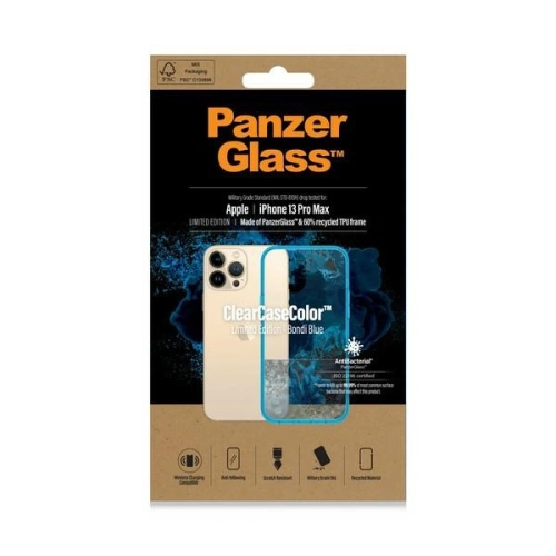 Etui PanzerGlass ClearCase Apple iPhone 13 Pro Max Antibacterial Military grade Bondi Blue 0341