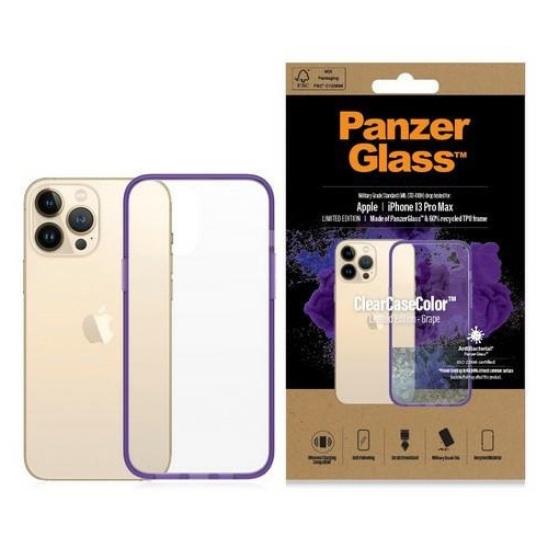 PanzerGlass Distributor - 5711724003424 - PZG93 - PanzerGlass ClearCase Apple iPhone 13 Pro Max Antibacterial Military grade Grape 0342 - B2B homescreen