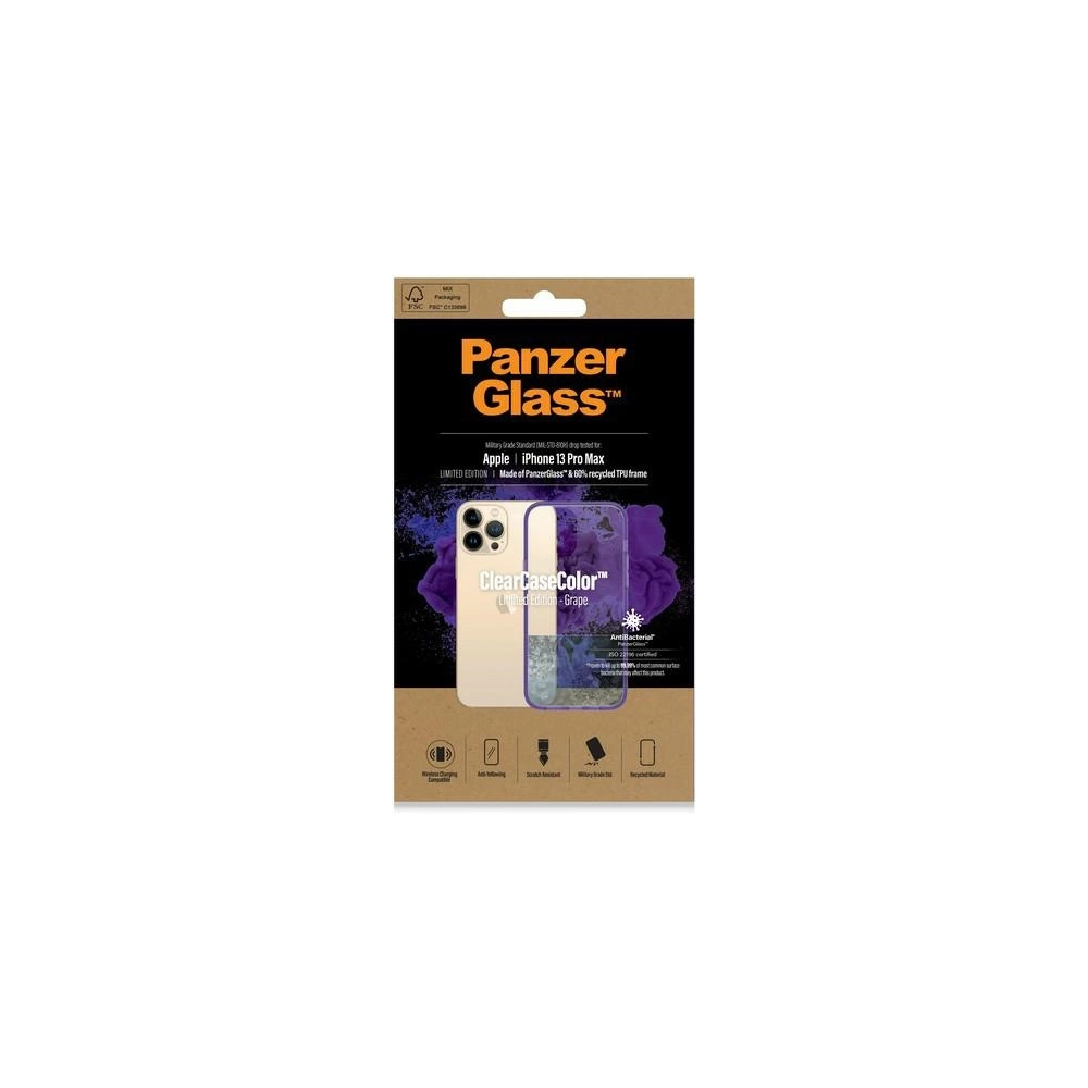 Hurtownia GSM - Etui PanzerGlass ClearCase Apple iPhone 13 Pro Max Antibakteriell Militärqualität Traube 0342 - PZG93 - {ean13} - Hurt