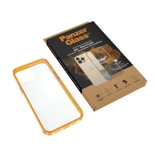 Etui PanzerGlass ClearCase Apple iPhone 13 Pro Max Antibacterial Military grade Tangerine 0343