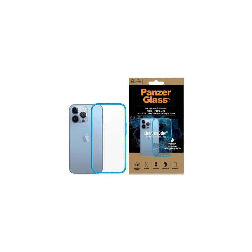 Hurtownia GSM - Etui PanzerGlass ClearCase Apple iPhone 13 Pro Antibakteriális katonai minőségű Bondi kék 0336 - PZG98 - {ean13} - Hurt