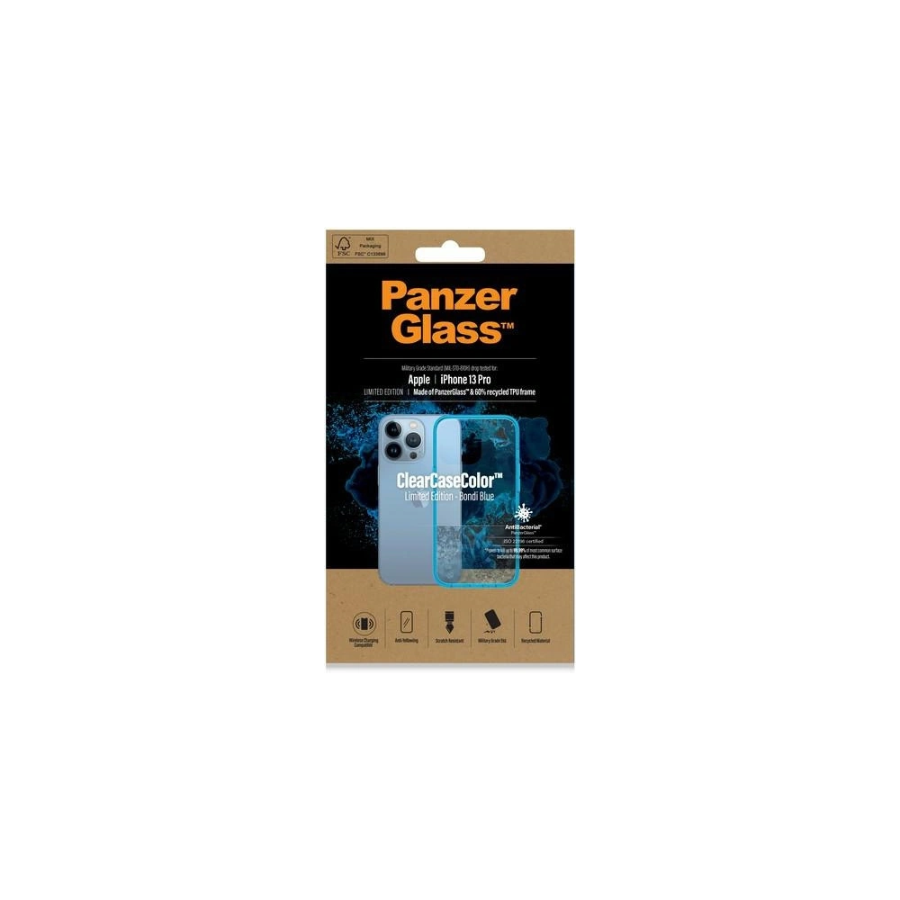Hurtownia GSM - Etui PanzerGlass ClearCase Apple iPhone 13 Pro Antibakteriális katonai minőségű Bondi kék 0336 - PZG98 - {ean13} - Hurt