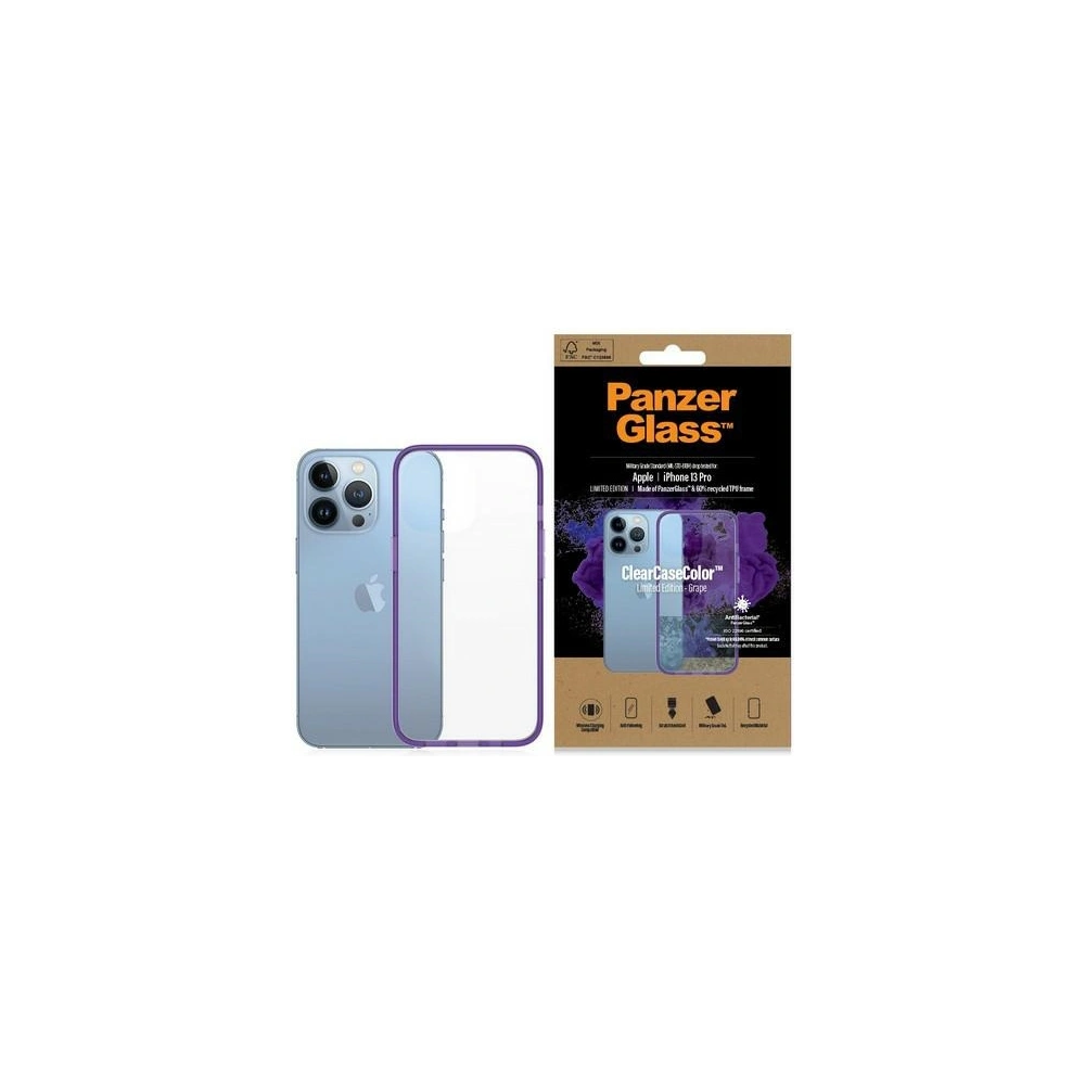 Hurtownia GSM - Etui PanzerGlass ClearCase Apple iPhone 13 Pro Antibakteriális Katonai minőségű Szőlő 0337 - PZG99 - {ean13} - Hurt