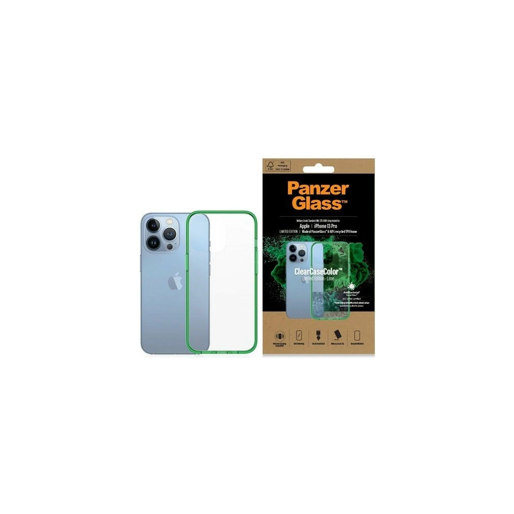 Hurtownia GSM - Etui PanzerGlass ClearCase Apple iPhone 13 Pro Antibacterian de grad militar Lime 0339 - PZG100 - {ean13} - Hurt