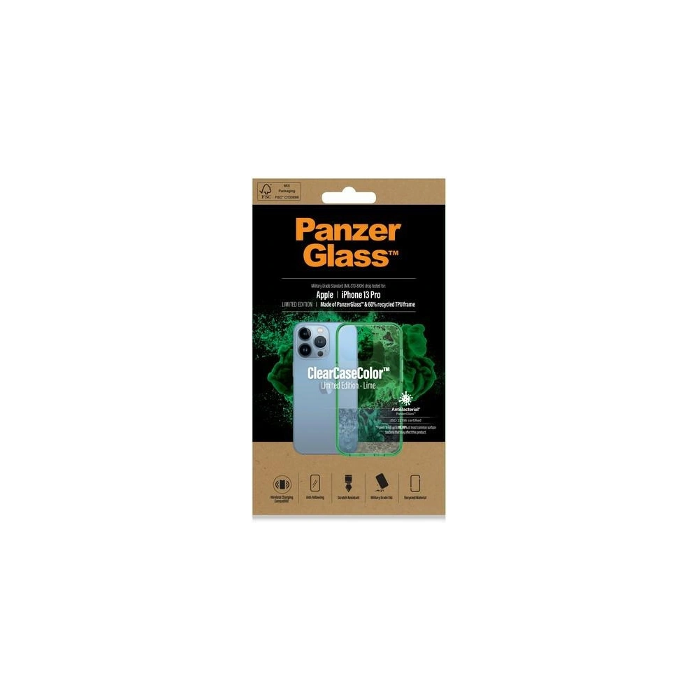 Wholesale PanzerGlass ClearCase Apple iPhone 13 Pro Antibacterial Military grade Lime 0339 - PZG100 - {ean13} - Hurt