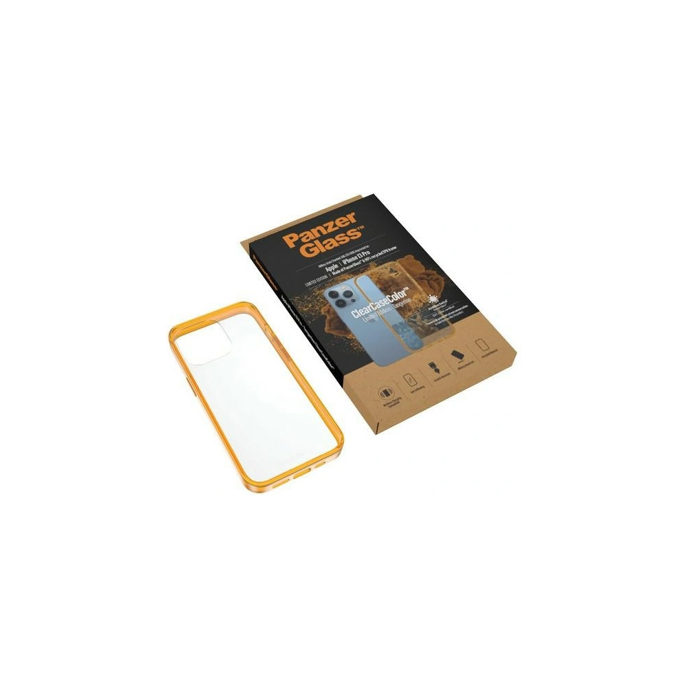Hurtownia GSM - Etui PanzerGlass ClearCase Apple iPhone 13 Pro Antibacterian Grad militar Tangerine 0338 - PZG101 - {ean13} - Hurt