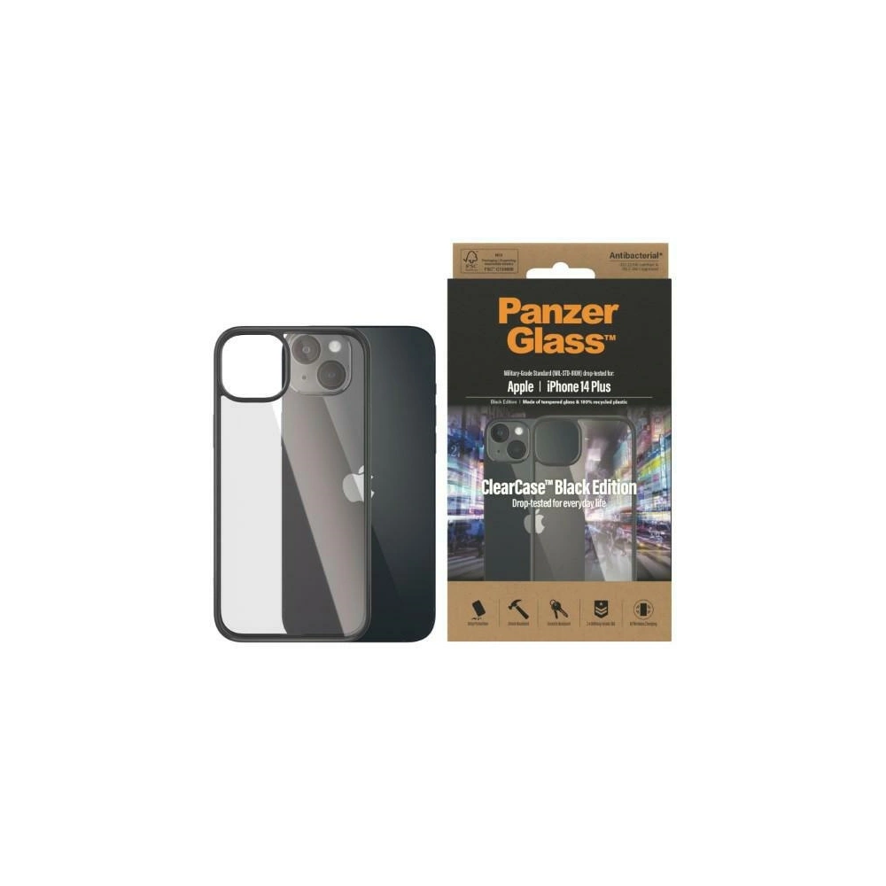 Hurtownia GSM - Etui PanzerGlass ClearCase Apple iPhone 14 Plus / 15 Plus Antibacterial schwarz/black 0407 - PZG102 - {ean13} - Hurt