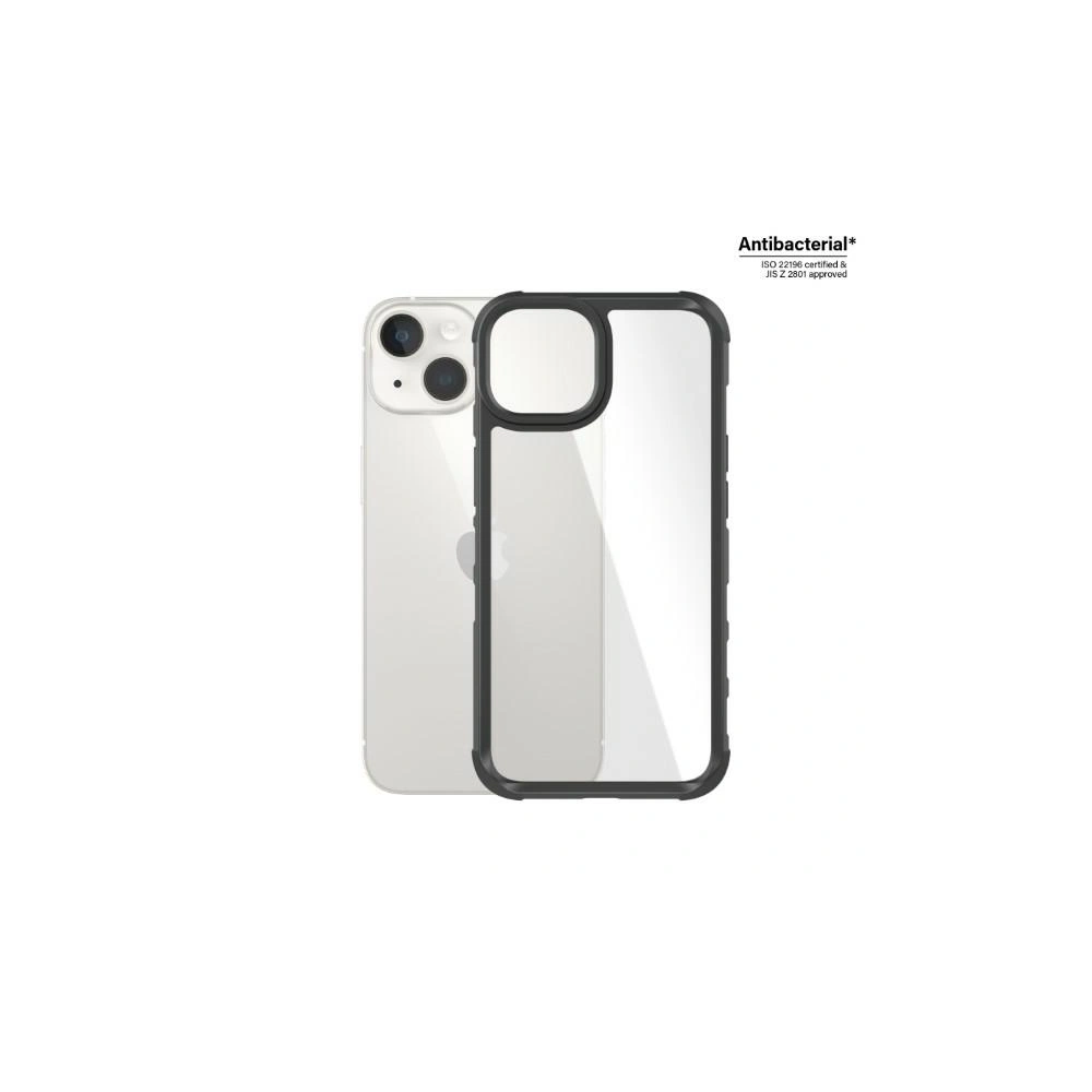 Hurtownia GSM - Etui PanzerGlass ClearCase Apple iPhone 14/13 czarny/black Antibacterial Military grade SilverBullet 0421 - PZG105 - {ean13} - Hurt