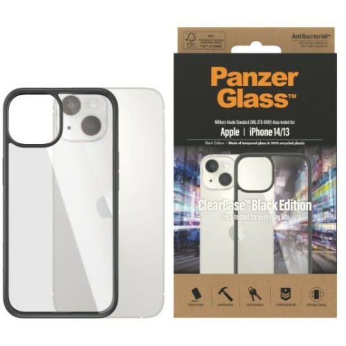 Hurtownia PanzerGlass - 5711724004056 - PZG106 - Etui PanzerGlass ClearCase Apple iPhone 14/13 Antibacterial czarny/black 0405 - B2B homescreen