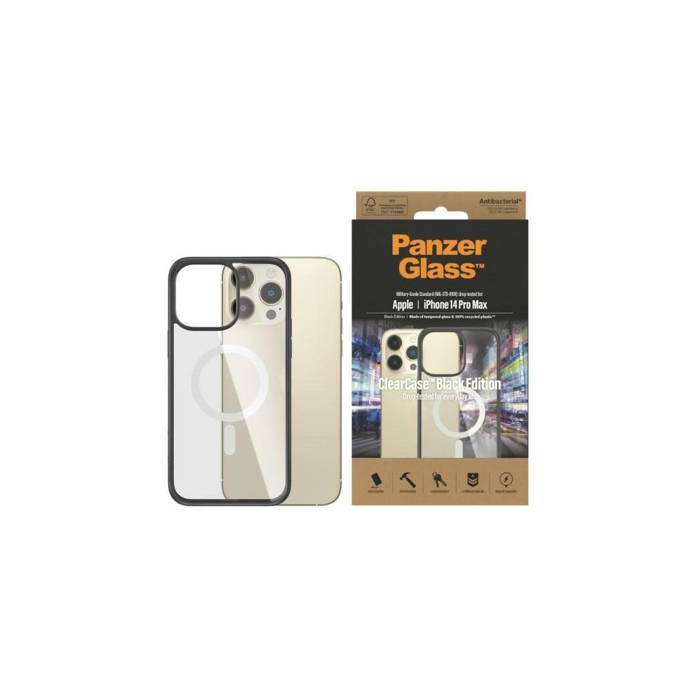 Wholesale PanzerGlass ClearCase MagSafe Apple iPhone 14 Pro Max Antibacterial black 0416 - PZG113 - {ean13} - Hurt