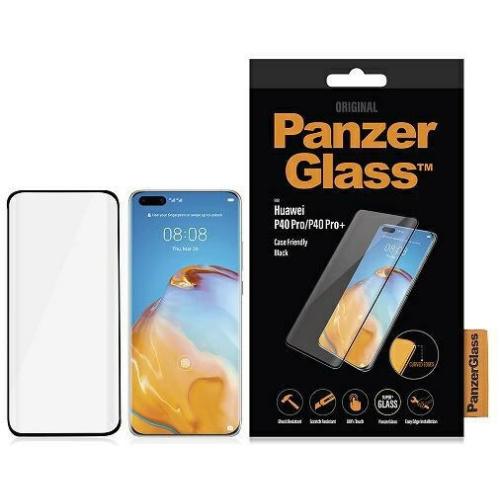 PanzerGlass Distributor - 5711724053702 - PZG130 - PanzerGlass Curved Super+ Huawei P40 Pro/P40 Pro+ Plus Case Friendly Finger Print black - B2B homescreen