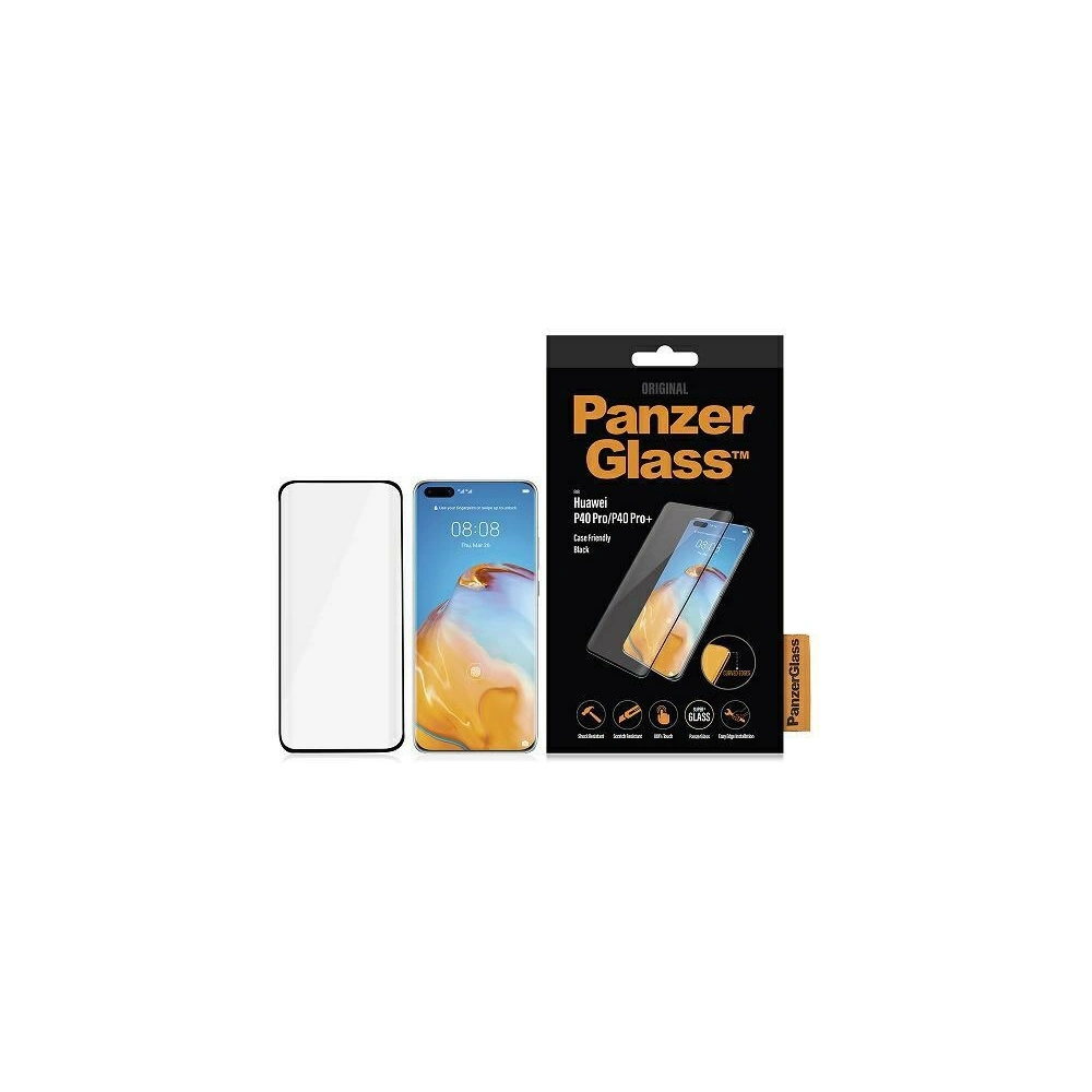 Hurtownia GSM - Edzett üveg PanzerGlass Curved Super+ Huawei P40 Pro/P40 Pro+ Plus Case Friendly Ujjlenyomat fekete/black - PZG130 - {ean13} - Hurt