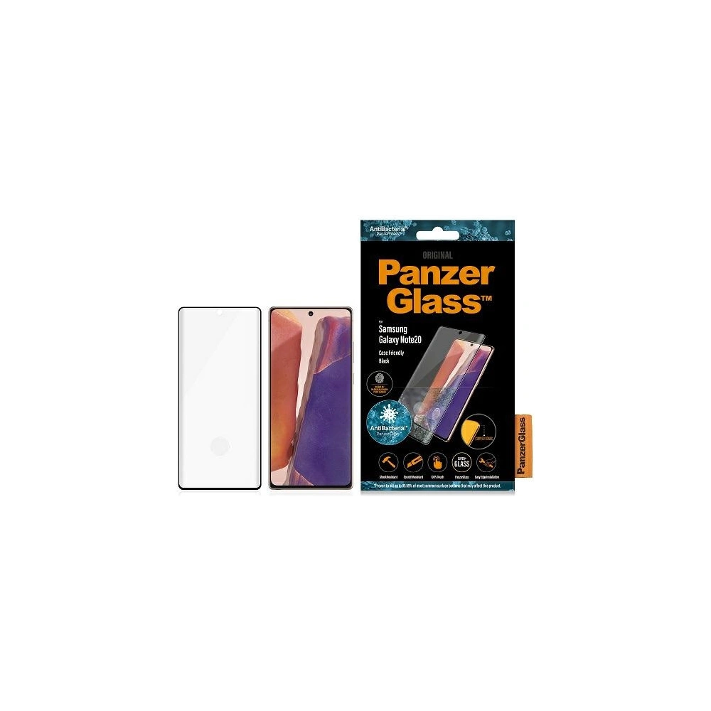 Hurtownia GSM - Tvrzené sklo PanzerGlass Curved Super+ Samsung Galaxy Note 20 Case Friendly Finger Print AntiBacterial černé/black - PZG132 - {ean13} - Hurt