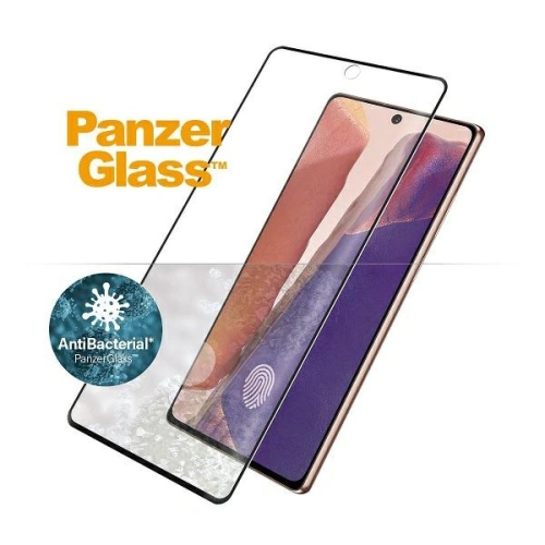 Szkło hartowane PanzerGlass Curved Super+ Samsung Galaxy Note 20 Case Friendly Finger Print AntiBacterial czarny/black