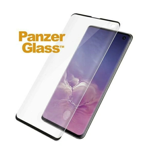 Szkło hartowane PanzerGlass Curved Super+ Samsung Galaxy S10 Case Friendly Finger Print czarny/black