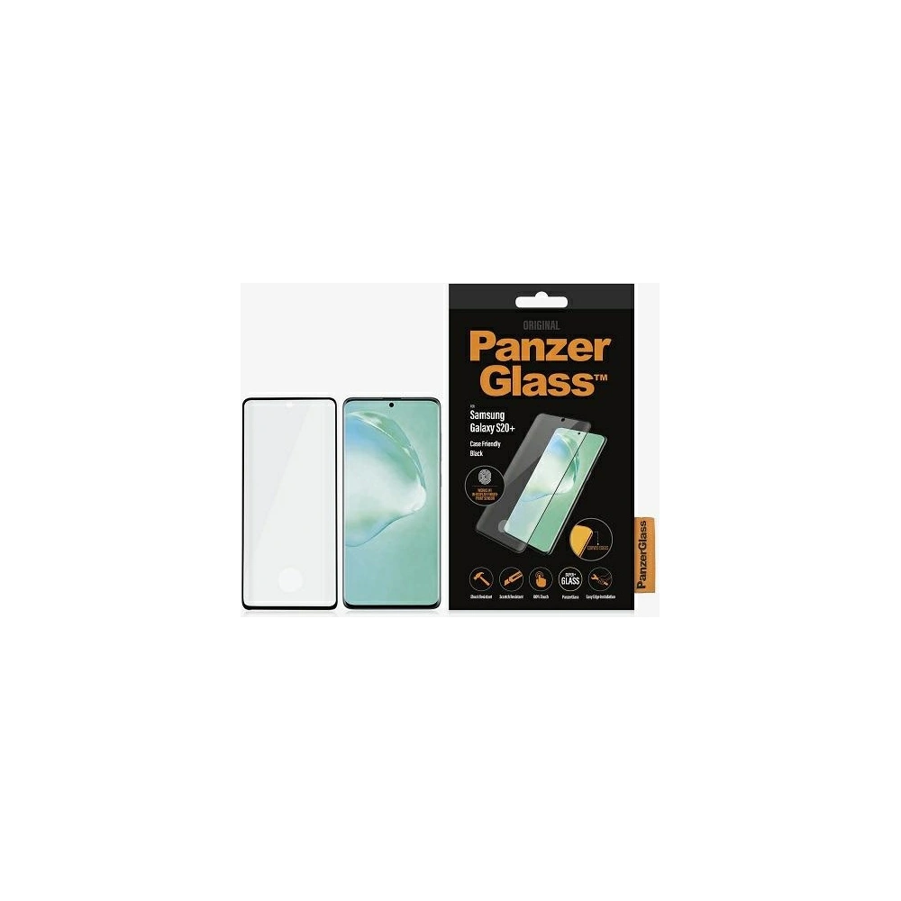 Hurtownia GSM - Edzett üveg PanzerGlass Curved Super+ Samsung Galaxy S20+ Plus Case Friendly Ujjlenyomat fekete/black - PZG135 - {ean13} - Hurt