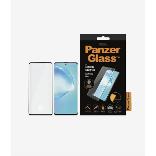 PanzerGlass Distributor - 5711724072284 - PZG136 - PanzerGlass Curved Super+ Samsung Galaxy S20 Case Friendly Finger Print black - B2B homescreen