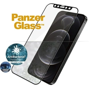 Szkło hartowane PanzerGlass E2E Anti-Bluelight Apple iPhone 12/12 Pro Case Friendly AntiBacterial Microfracture czarny/black