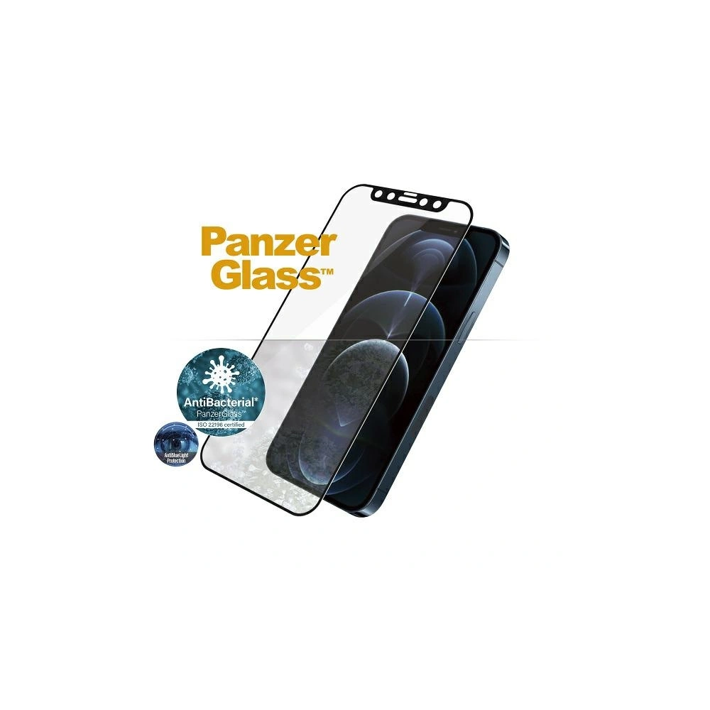 Hurtownia GSM - Gehärtetes Glas PanzerGlass E2E Anti-Bluelight Apple iPhone 12 Pro Max Case Friendly AntiBacterial Mikrofraktur schwarz/black - PZG138 - {ean13} - Hurt