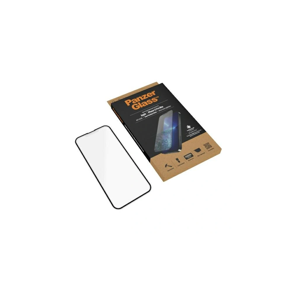 Hurtownia GSM - Sticlă temperată PanzerGlass E2E Anti-Glare Apple iPhone 13 Pro Max Case Friendly AntiBacterial MicroFracture negru/black Pro2755 - PZG145 - {ean13} - Hurt