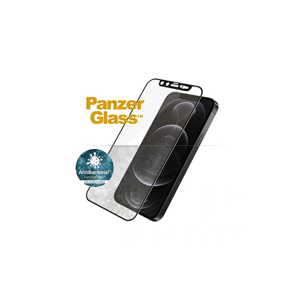 Hurtownia GSM - Sticlă securizată PanzerGlass E2E Microfracture Apple iPhone 12/12 Pro CamSlider Swarovsky Case Friendly AntiBacterial negru/black - PZG147 - {ean13} - Hurt
