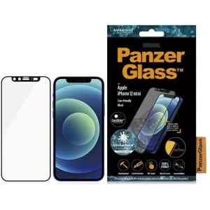 Hurtownia GSM - Gehärtetes Glas PanzerGlass E2E Mikroriss Apple iPhone 12 mini CamSlider Case Friendly Antibakteriell schwarz/black - PZG150 - {ean13} - Hurt