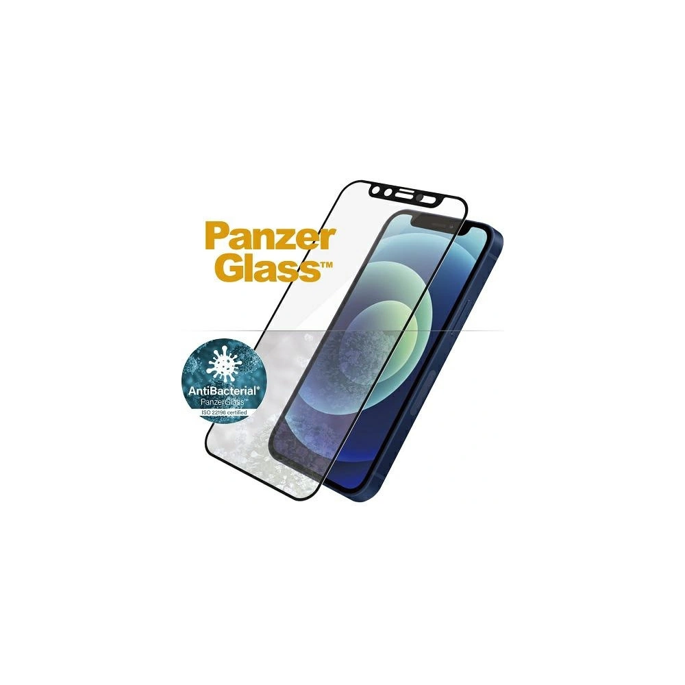 Hurtownia GSM - Sticlă securizată PanzerGlass E2E Microfracture Apple iPhone 12 mini CamSlider Case Friendly AntiBacterial negru/black - PZG150 - {ean13} - Hurt