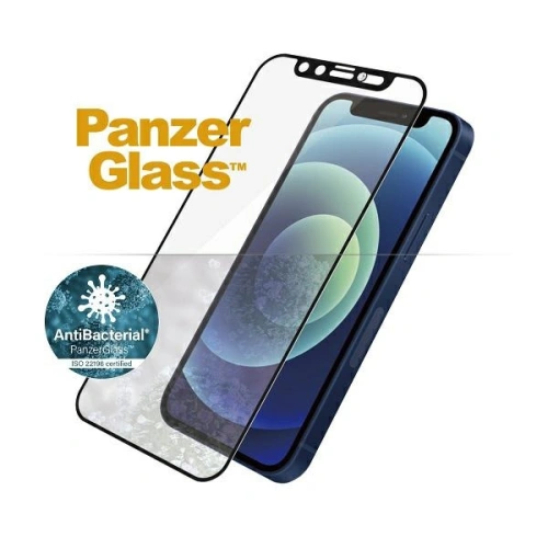 Szkło hartowane PanzerGlass E2E Microfracture Apple iPhone 12 mini CamSlider Swarovsky Case Friendly AntiBacterial czarny/black