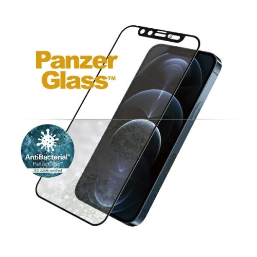 Szkło hartowane PanzerGlass E2E Microfracture Apple iPhone 12 Pro Max CamSlider Swarovsky Case Friendly AntiBacterial czarny/black