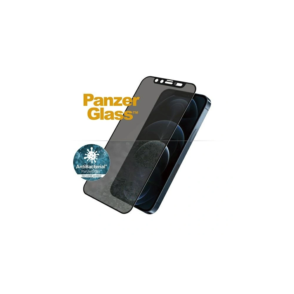 Hurtownia GSM - Sticlă securizată PanzerGlass E2E Microfracture Apple iPhone 12 Pro Max Case Friendly CamSlider Privacy Antibacterial negru/black - PZG154 - {ean13} - Hurt