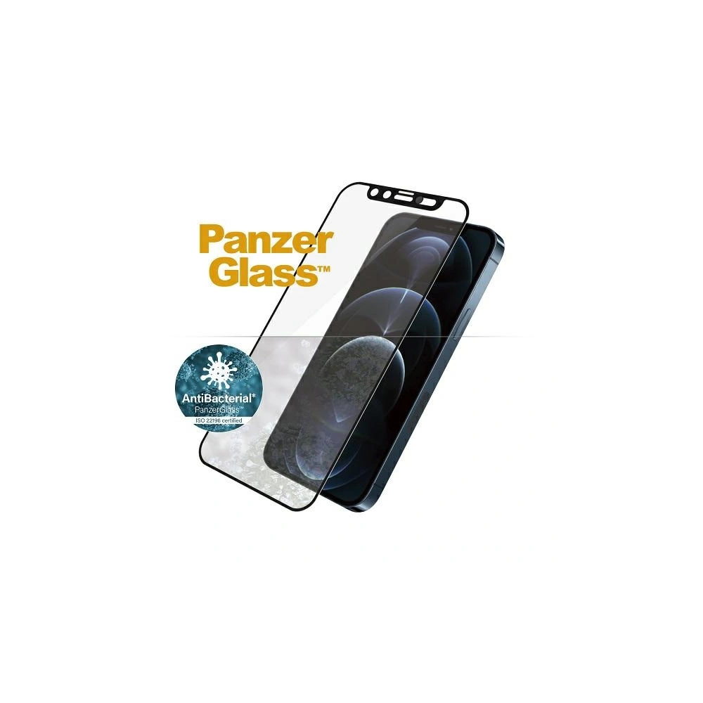Hurtownia GSM - Tvrzené sklo PanzerGlass E2E Microfracture Apple iPhone 12 Pro Max CamSlider Case Friendly AntiBacterial černé/black - PZG155 - {ean13} - Hurt
