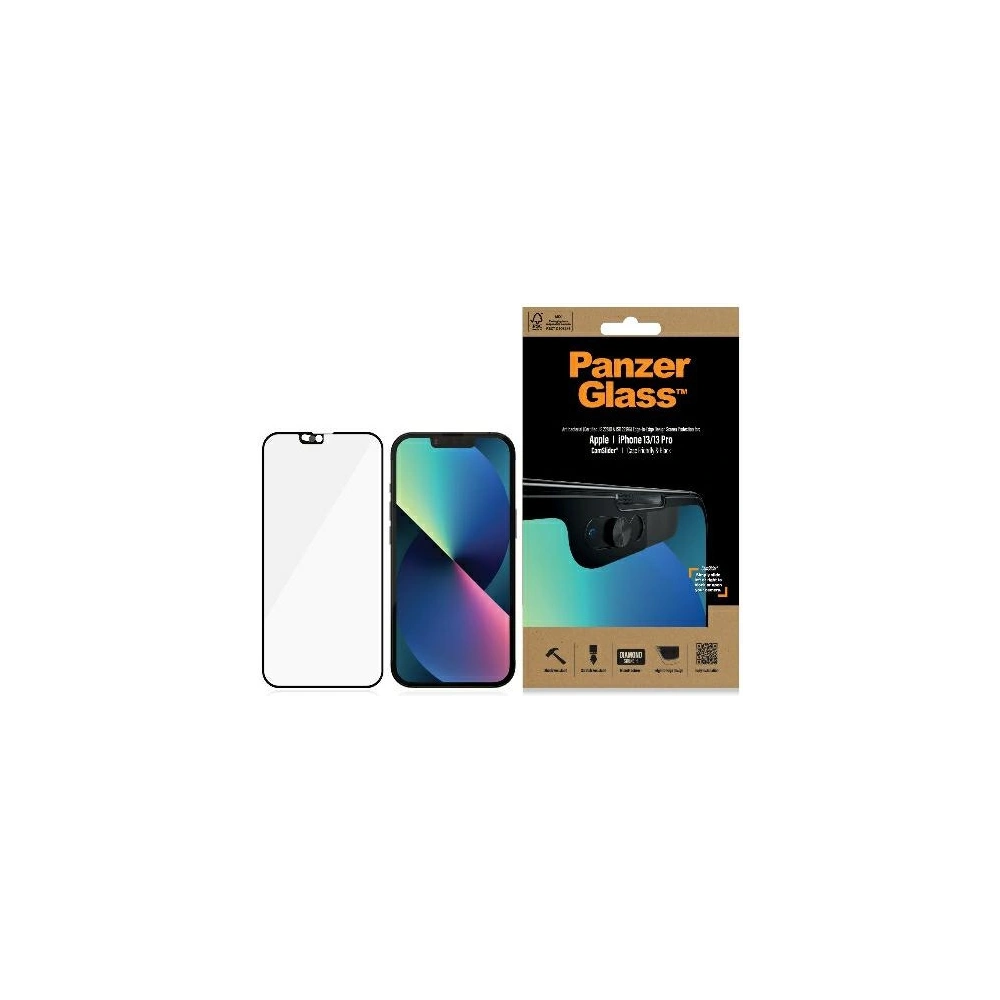 Hurtownia GSM - PanzerGlass Apple Gehärtetes Glas E2E Microfracture iPhone 16e / 14 / 13 / 13 Pro CamSlider Case Friendly AntiBacterial schwarz/schwarz 2748 - PZG156 - {ean13} - Hurt