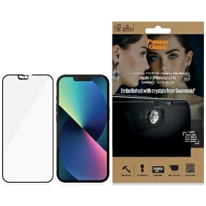 Wholesale PanzerGlass E2E Microfracture Apple iPhone 16e / 14 / 13 / 13 Pro CamSlider Swarovsky Case Friendly AntiBacterial black 2751 - PZG157 - {ean13} - Hurt