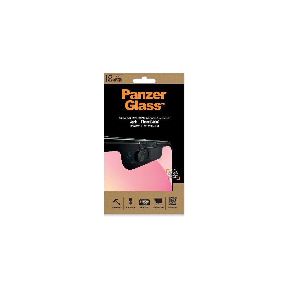 Hurtownia GSM - Sticlă securizată PanzerGlass E2E Microfracture Apple iPhone 13 mini CamSlider Case Friendly AntiBacterial negru/black 2747 - PZG160 - {ean13} - Hurt