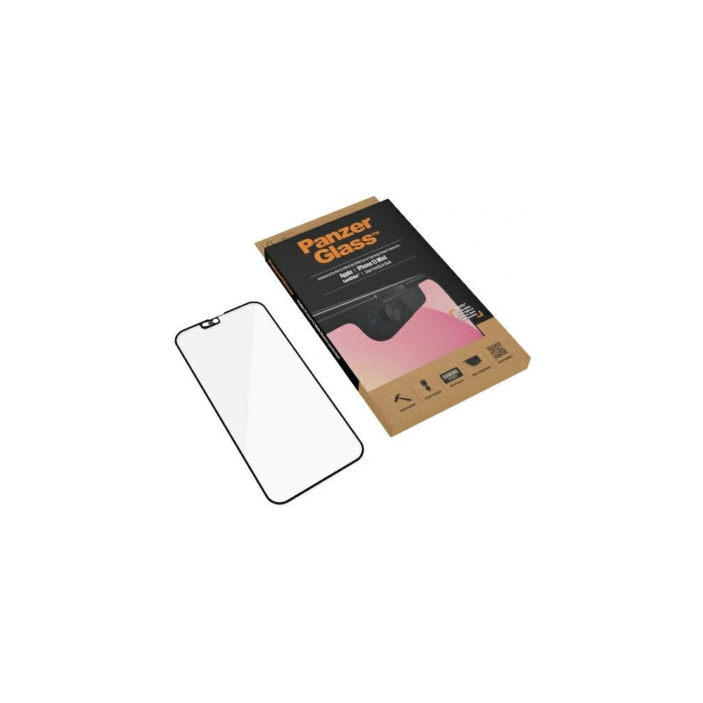 Hurtownia GSM - Sticlă securizată PanzerGlass E2E Microfracture Apple iPhone 13 mini CamSlider Case Friendly AntiBacterial negru/black 2747 - PZG160 - {ean13} - Hurt