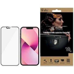 Hurtownia GSM - Edzett üveg PanzerGlass E2E Microfracture Apple iPhone 13 mini CamSlider Swarovsky Case Friendly Antibakteriális fekete/black 2750 - PZG161 - {ean13} - Hurt