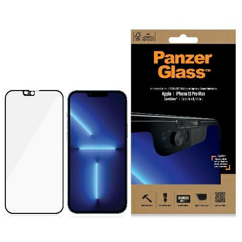 Hurtownia PanzerGlass - 5711724027499 - PZG163 - Szkło hartowane PanzerGlass E2E Microfracture Apple iPhone 13 Pro Max CamSlider Case Friendly AntiBacterial czarny/black 2749 - B2B homescreen