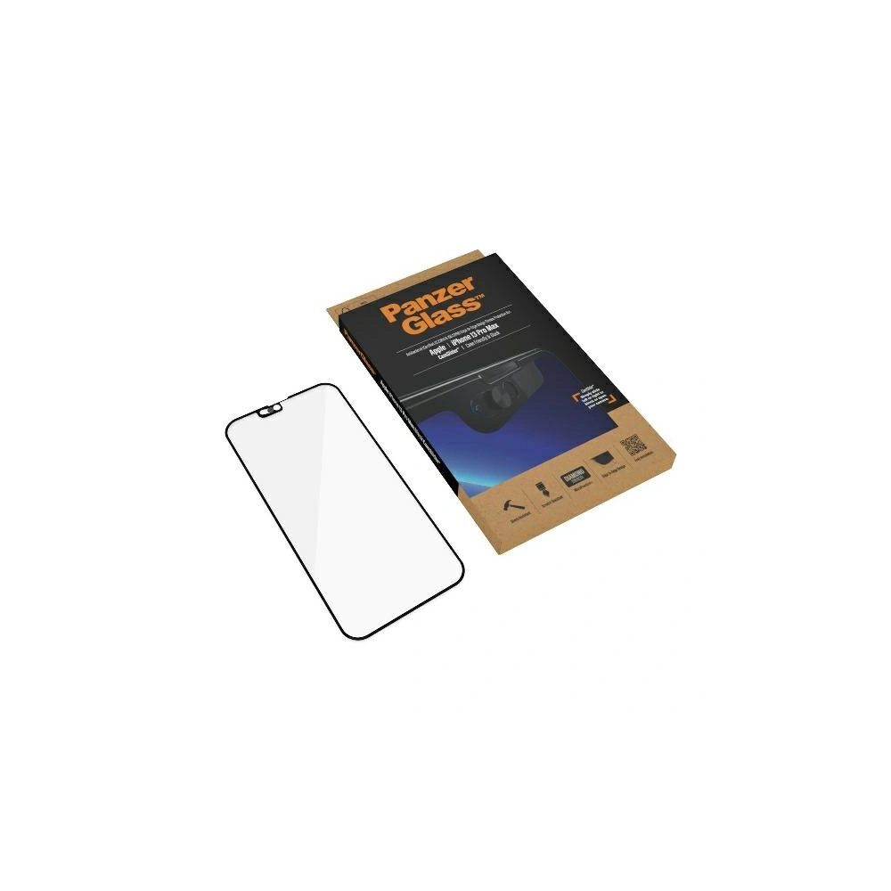 Hurtownia GSM - Tvrzené sklo PanzerGlass E2E Microfracture Apple iPhone 13 Pro Max CamSlider Case Friendly AntiBacterial černé/black 2749 - PZG163 - {ean13} - Hurt